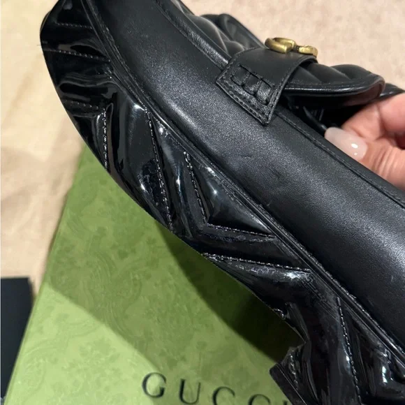Gucci Black Quilted Leather women’s Loafers - Picture 4 of 10